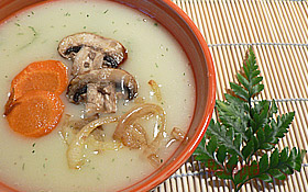 Картофельный суп-пюре с шампиньонами
