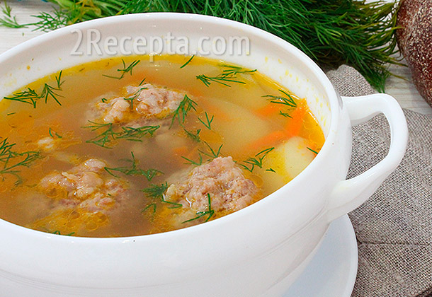 Суп из фрикаделек пошаговый рецепт