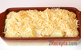 Картофель, запеченный в сливках с сыром