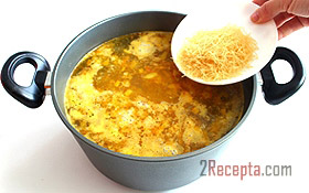 Картофельный суп с фрикадельками и вермишелью
