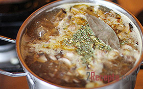 Куриный суп с гречкой и грибами