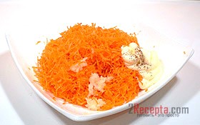 Салат «Морковь с чесноком»