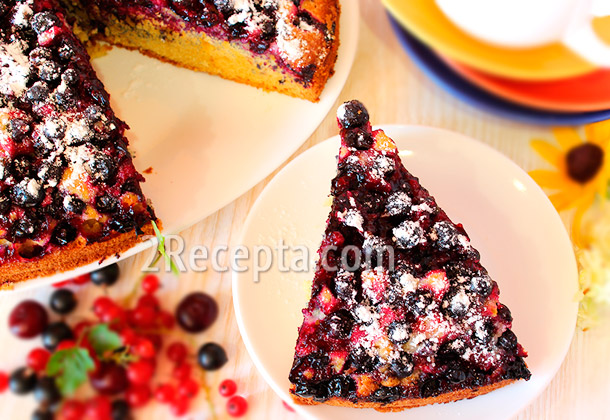 Пирог с черной смородиной - пошаговый рецепт с фото