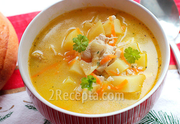 Вариант 2: Быстрый рецепт сырного супа с вермишелью